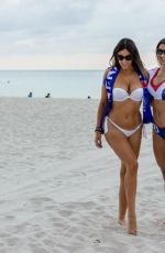 CLAUDIA ROMANI and ANAIS ZANOTTI in Bikini on the Beach in Miami 07/05/2018