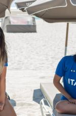 CLAUDIA ROMANI and MARIE CARNIGI in Bikini on South Beach 07/22/2018
