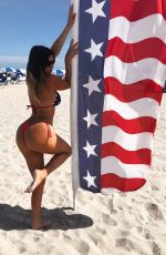 CLAUDIA ROMANI in Bikini Getting Ready for the 4th of July in South Beach 07/02/2018