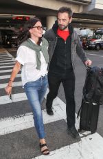 COURTENEY COX and Johnny McDaid at LAX Airport in Los Angeles 07/27/2018