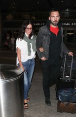 COURTENEY COX and Johnny McDaid at LAX Airport in Los Angeles 07/27/2018