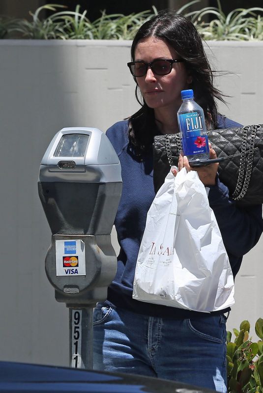 COURTENEY COX Leaves La Scala in Beverly Hills 07/05/2018