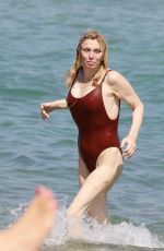 COURTNEY LOVE in Swimsuit at Club 55 in St Tropez 07/26/2018