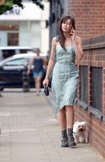 DAISY LOWE Out with Her Dog in London 07/09/2018
