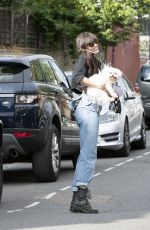 DAISY LOWE Out with Her Dog in London 07/17/2018