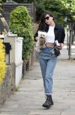 DAISY LOWE Out with Her Dog in London 07/17/2018