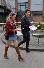 DAISY WOOD-DAVIS on the Set of Hollyoaks in Liverpool 07/17/2018