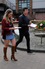 DAISY WOOD-DAVIS on the Set of Hollyoaks in Liverpool 07/17/2018