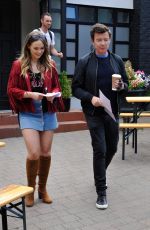 DAISY WOOD-DAVIS on the Set of Hollyoaks in Liverpool 07/17/2018