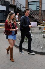 DAISY WOOD-DAVIS on the Set of Hollyoaks in Liverpool 07/17/2018