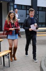 DAISY WOOD-DAVIS on the Set of Hollyoaks in Liverpool 07/17/2018