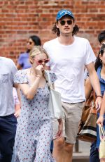 DAKOTA FANNING and Henry Frye Out for Lunch in New York 07/21/2018