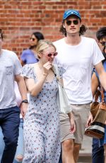 DAKOTA FANNING and Henry Frye Out for Lunch in New York 07/21/2018