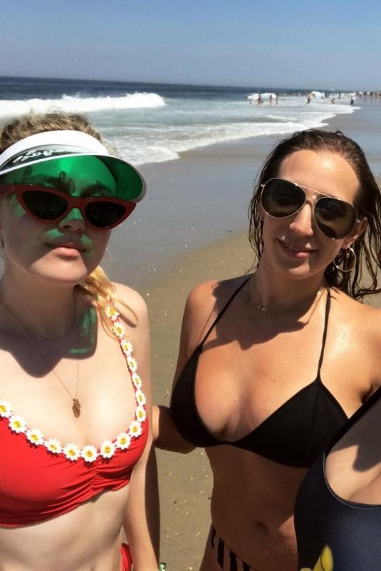 DAKOTA FANNING at a Beach with Friends 06/30/2018 Instagram Picture