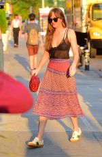 DAKOTA JOHNSON Leaves Tribeca Hotel in New York 07/16/2018