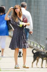 DAKOTA JOHNSON Out with Her Dog in New York 07/21/2018