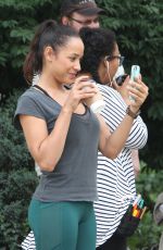 DASNIA RAMIREZ on the Set of Tell Me A Story in New York 07/22/2018