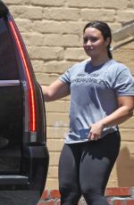DEMI LOVATO Leaves a Gym in Los Angeles 07/12/2018