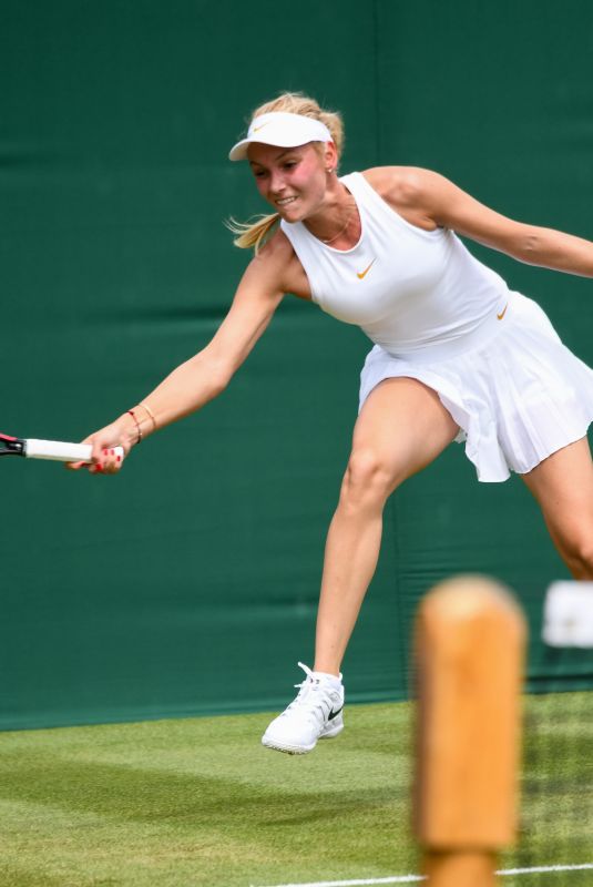 DONNA VEKIC at Wimbledon Tennis Championships in London 07/04/2018