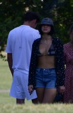 DUA LIPA in Bikini Top at a Park in Primrose Hill 07/15/2018
