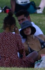 DUA LIPA in Bikini Top at a Park in Primrose Hill 07/15/2018