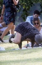 DUA LIPA in Bikini Top at a Park in Primrose Hill 07/15/2018