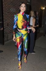 DUA LIPA Leaves Late Show with Stephen Colbert in New York 07/26/2018
