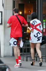 DUA LIPA Watching World Cup Semi-final at Forty Dean in London 07/11/2018