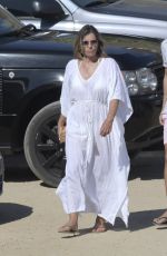 ELIZABETH HURLEY Out at a Beach in Mykonos 07/19/2018