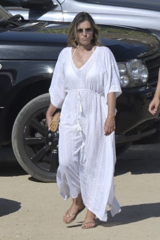 ELIZABETH HURLEY Out at a Beach in Mykonos 07/19/2018