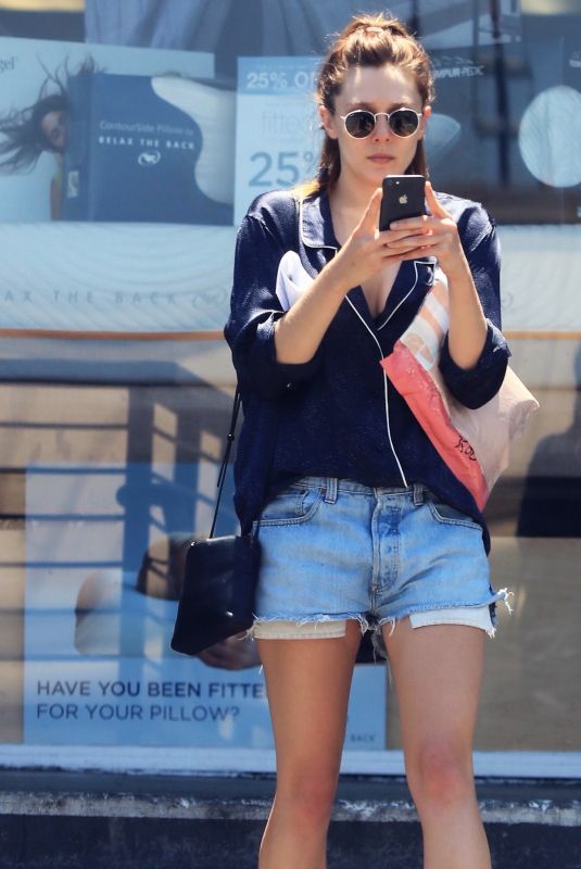 ELIZABETH OLSEN in Cutoff Out in Studio City 07/25/2018