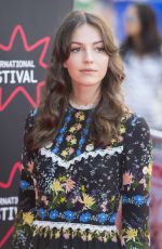 ELLA HUNT at Swimming with Men Premiere at 72nd Edinburgh International Film Festival 07/01/2018