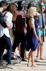 ELSA PATAKY on the Set of Tidelands on Stradebroke Island 07/03/2018
