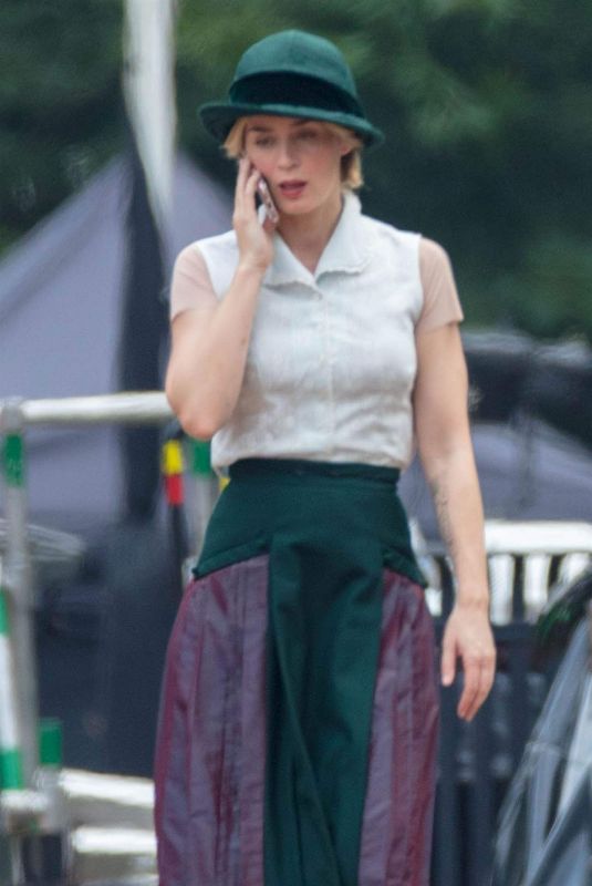 EMILY BLUNT on the Set of Jungle Cruise in Atlanta 07/13/2018