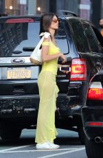 EMILY RATAJKOWSKI in a Yellow Maxi Dress Out in New York 07/19/2018