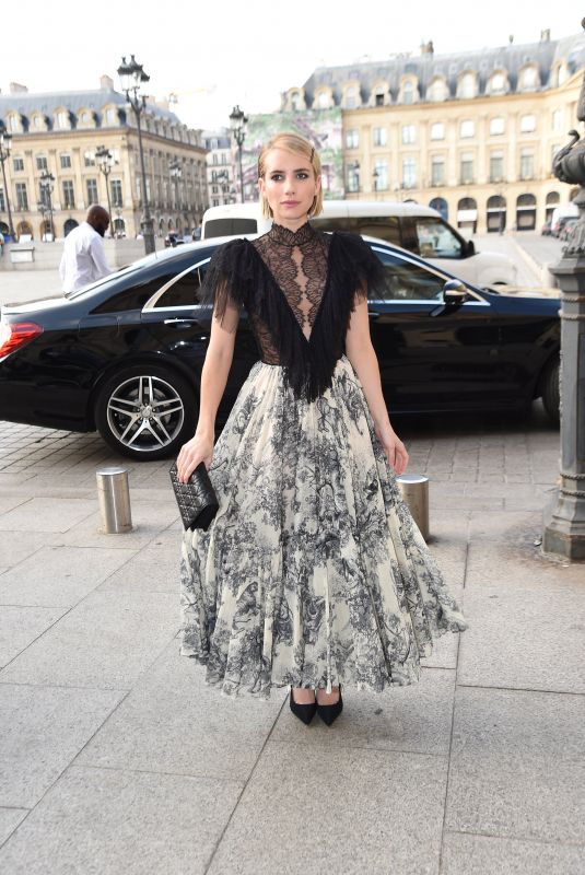 EMMA ROBERTS at Dior Dinner at Place Vendome in Paris 07/02/2018