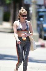 EMMA ROBERTS in Tights Leaves a Gym in Los Angeles 07/07/2018