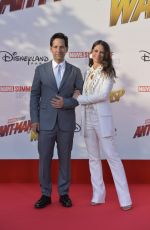 EVANGELINE LILLY at Ant-Man and The Wasp Premiere in Paris 07/14/2018