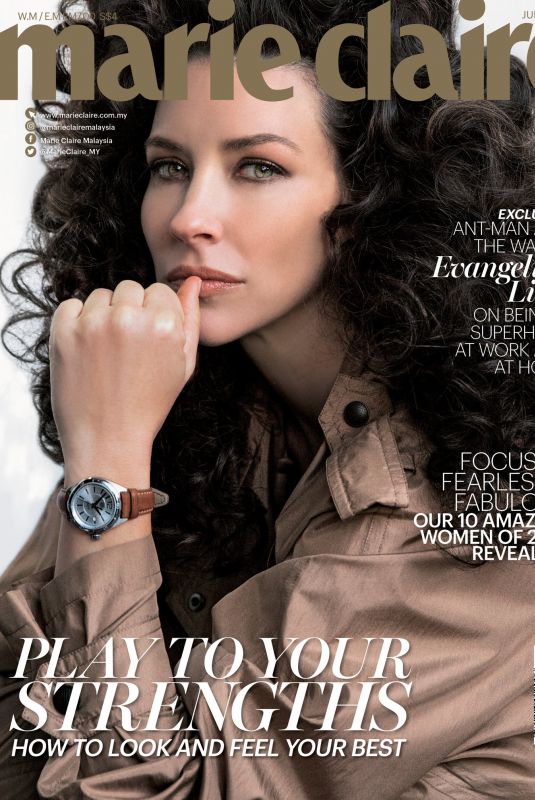 EVANGELINE LILLY in Marie Claire Magazine, Malaysia July 2018