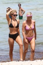 FAITH ANNE and CAMBRIE SCHRODER in Bikinis at a Beach in Miami 07/15/2018