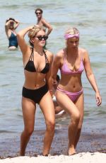 FAITH ANNE and CAMBRIE SCHRODER in Bikinis at a Beach in Miami 07/15/2018