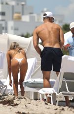 FRANCESCA AIELLO in Bikini on the Beach in Miami 07/13/2018