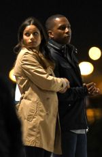 FREIDA PINTO on the Set of Needle in a Timestack 07/24/2018