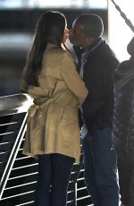FREIDA PINTO on the Set of Needle in a Timestack 07/24/2018