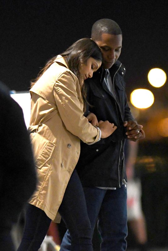 FREIDA PINTO on the Set of Needle in a Timestack 07/24/2018