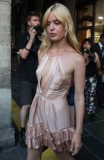 GEORGIA MAY JAGGER and SUKI WATERHOUSE Leaves Miu Miu Fashion Shoe in Paris 06/30/2018