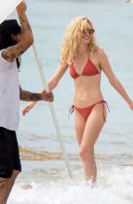 GEORGIA MAY JAGGER in Swimsuit and Bikini at a Beach in Miami 07/21/2018