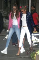 GIGI and YOLANDA HADID Out Shopping in New York 07/17/2018