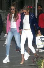 GIGI and YOLANDA HADID Out Shopping in New York 07/17/2018