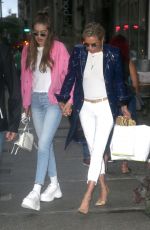 GIGI and YOLANDA HADID Out Shopping in New York 07/17/2018